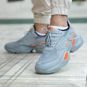 کفش مردانه galaxy (طوسی نارنجی)