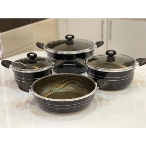 سرویس قابلمه و تابه لانه زنبوری 7 پارچه هلنا