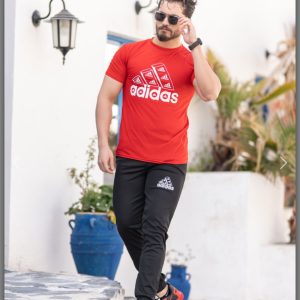 ست تیشرت وشلوار adidas مدل berkan (قرمز)